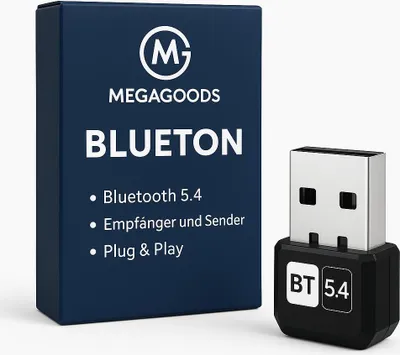 Produktbild von USB Bluetooth 5.4 Adapter Mini Dongle Sender Empfänger PC Laptop DE.