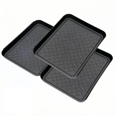 Produktbild von Schuhabtropfschale Kunststoff 3er Set 35 x 27,5 x 3 cm