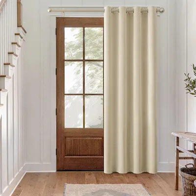 Immagine prodotto di Tenda oscurante - Beige chiaro - Tenda opaca con passanti - Tenda termica - Tenda per porta con protezione termica - 1 pezzo