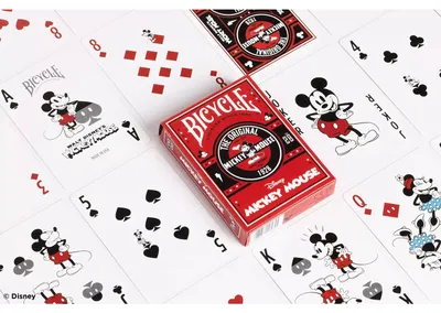 Zdjęcie produktu dla Bicycle Classic Mickey, 56 szt., Czarny, Wielobarwny, Czerwony, Karton, 4 lat(a), Chłopak, dziewczyna, Dorośli