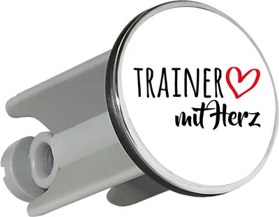 Produktbild von Huuraa Waschbeckenstöpsel Trainer mit Herz 4cm höhenverstellbar Abflussstopfen Geschenkidee