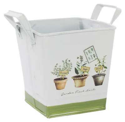 Produktbild von Metallbehälter "Frische Kräuter", 14X14H14 cm (Set mit 5 Stück)