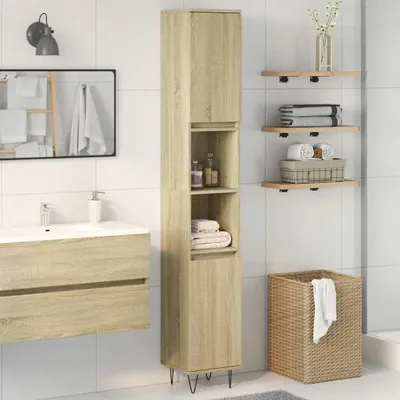 Obrázok produktu pre vidaXL Kúpeľňová skrinka Sonoma Oak 30x30x190 cm odvodený výrobok z dreva