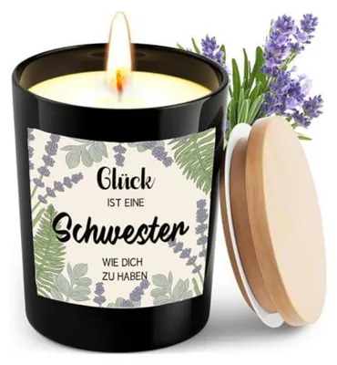 Image de Bougie parfumée à la lavande, 200g, cire de soja, durée de combustion de 50 heures, cadeau pour femmes