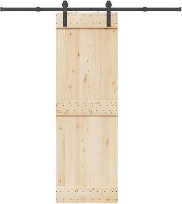 Produktbild von Schiebetürbeschlag-Set 200 cm Stahl Schwarz, Schiebetürsystem, Schiebetür Beschlag - 4009713