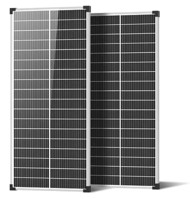 Image de Panneaux solaires composés de deux unités, équipés de cellules monocristallines, pour une production d'énergie autonome (hors réseau)