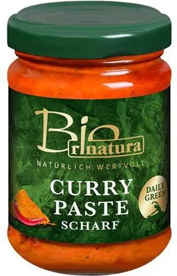 Produktbild von Rinatura Curry Paste scharf  125 G Glas Vegan Glutenfrei Scharf im Geschmack
