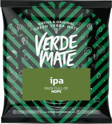 Obrázek produktu pro Verde Mate – vzorek čaje mate IPA 50 g – hrubé lístky 5 mm bez prachu – sušené na vzduchu bez kouře – s chmelem a citronovou trávou – Yerba Mate Brazílie
