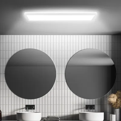 Obrázok produktu pre LED panel Briloner SLIM IP44 22 W 3000 lm 4000 K 58 x 20 cm biely podsvietený