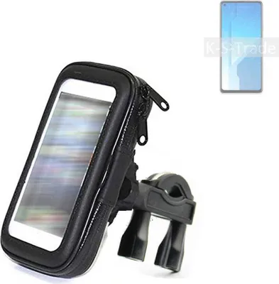 Produktbild von K-S-Trade Fahrrad-Halterung kompatibel mit Huawei Honor Play 4 5G Handy-Halterung Halter Lenkstange Fahrradhalterung Motorrad Bike Mount
