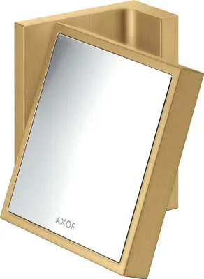 Produktbild von hansgrohe AXOR UNIVERSAL Rectangular Rasierspiegel, Vergrößerung 1,7-fach, neigbar, Rahmen Metall, 42649250