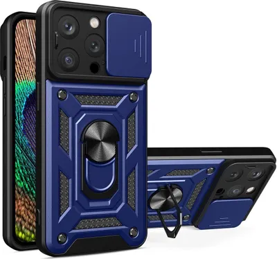 Produktbild von König Design Hülle kompatibel mit Apple iPhone 15 Pro Max Kunststoff Soft Handyhülle - Handy Case Blau