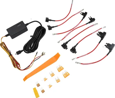 Image de Kit de câblage pour Dash Cam avec 8 fusibles 12V 24V à 5V 3A Affichage numérique Cordon d'alimentation pour caméra de tableau de bord pour surveillance de stationnement 24H MICRO Straight