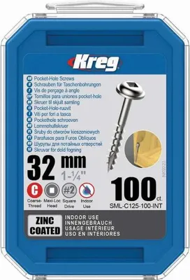 Produktbild von KREG 32 mm Zinkschraube mit Grobgewinde - Packung mit 500 Schrauben - SML-C125-500-INT