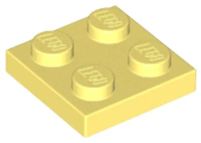 Produktbild von Lego® 2x2 Platten 3022 - 100 Stück Helles Hellgelb