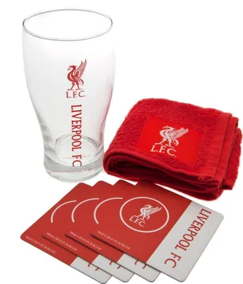 Immagine prodotto di Liverpool FC - Mini - Set da bar - Bicchiere TA2192 (Taglia unica) (Rosso/Bianco)