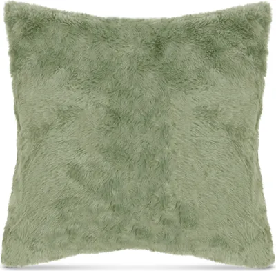 Immagine prodotto di Copricuscino 45x45cm (salvia) effetto pelliccia - Morbido copricuscino con cerniera - Cuscino - Copricuscino Morbido copricuscino