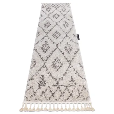 Image de Le tapis, le tapis de couloir BERBERE FEZ crème - pour la cuisine, l'antichambre, le couloir beige 70x200 cm