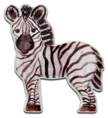 Obrázek produktu pro Zebra - nažehlovací nášivka, nažehlovací aplikace, nášivky, k nažehlení, velikost: 5,5 x 5 cm