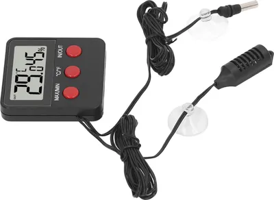 Image de Mini thermomètre et hygromètre avec 2 sondes Hygromètre numérique Moniteur de température pour incubateur