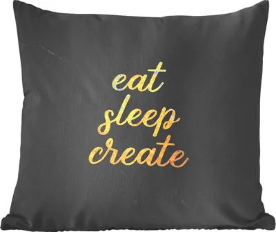 Produktbild von MuchoWow® Zierkissen Sofakissen Wohnzimmer Dekokissen 40x40 cm Zitat - Schlaf - Gold - Marmor - Foto Kissen - Schlafzimmer Dekoration