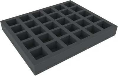 Produktbild von 40 mm Schaumstoffeinlage mit 30 Fächern für Miniaturen