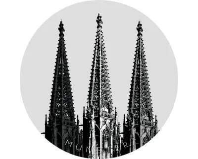 Produktbild von Glasbild Münster St. Lamberti Kirche Ø 50 cm