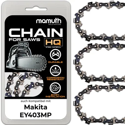 Obrázek produktu pro 3x pilová řetězka, řetězová pila, 30 cm, 1,1 mm, 3/8", 45 TG, pro Makita EY403MP