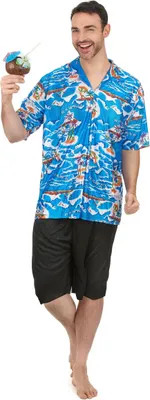 Immagine prodotto di Costume da turista hawaiano costume da turista di colore blu - Taglia unica (42)