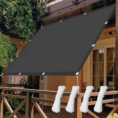 Immagine prodotto di Tenda da sole impermeabile, quadrata, 400 x 420 cm, color grigio scuro