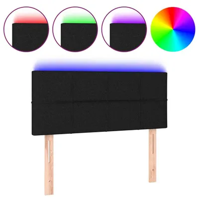 Obrázok produktu pre vidaXL LED čelná doska čierna 100x5x78/88 cm látka