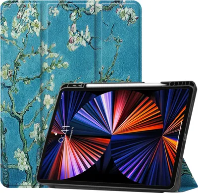 Image de Housse de protection pour Apple iPad Pro 12.9 2021 5e génération 12.9 pouces Slim Case Etui avec fonction support et fonction veille/réveil automatique