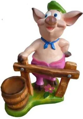 Produktbild von Dekoration Garten Figur Statue Figuren Statuen Deko Neu Skulpturen Schwein 41cm