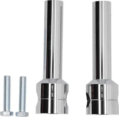 Immagine prodotto di Kit adattatori per manubrio moto, 2 pezzi, universale, in lega di alluminio da 22 mm, accessori per moto con finiture cromate.