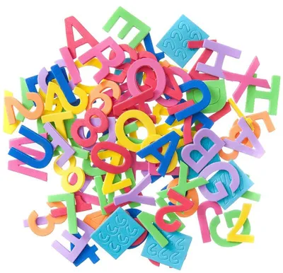 Image de Autocollants en mousse lettres et chiffres 94pcs