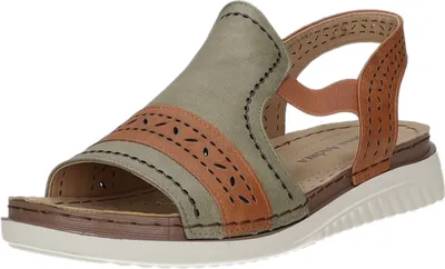 Produktbild von Donna Andrea Damen-Sandalette Grün-Braun, Farbe:grün, EU Größe:42