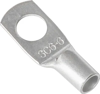 Produktbild von Rohrkabelschuhe 6 mm² M6 CU+SN blank Ring Kabelschuhe unisoliert Press 5 Stück