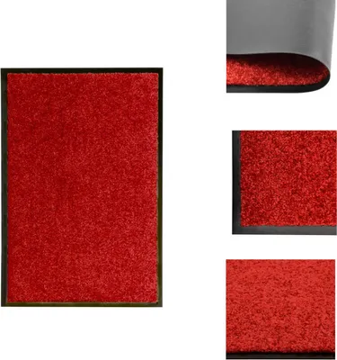 Productafbeelding van vidaXL Wasbare deurmat, rood, 40x60 cm - Deurmatten
