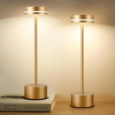 Produktbild von Kabellose Tischlampe, tragbar, wiederaufladbar, Nachttischlampe, Touch, stufenlos, dimmbar, Schreibtischlampe, für Zuhause, Schlafzimmer, Hotel, Resta