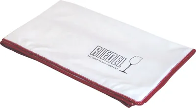 Zdjęcie produktu dla Ściereczka do polerowania z mikrofibry Riedel, ściereczka do pielęgnacji szkła, mikrofibra, biała, czerwona, 50 x 64 cm, 0010/07