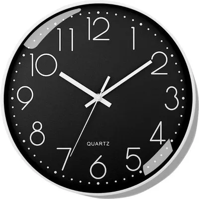 Image de Horloge murale silencieuse, décoration moderne, à piles, 20 cm, salon, cuisine, bureau