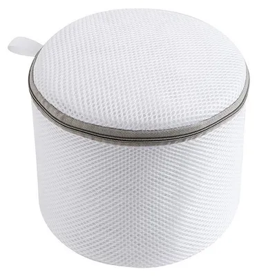 Immagine prodotto di Supporto per sacchetto per il lavaggio della biancheria intima, rete con cerniera, reggiseni per il lavaggio in lavatrice, tessuto bianco, grigio