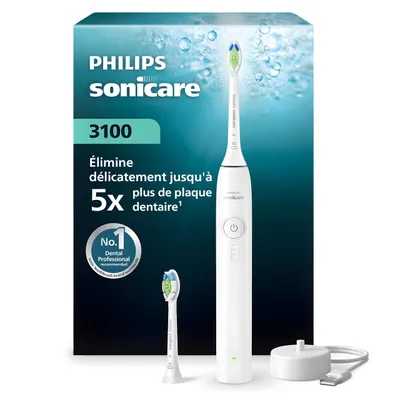 Produktbild von Philips 3100 series 3100 HX4032/21 Wiederaufladbare Zahnbürste, Erwachsener, Schallzahnbürste, Tägliche Pflege, 31000 Bewegungen pro Minute, Weiß, 2 min, 4 x 30 sec