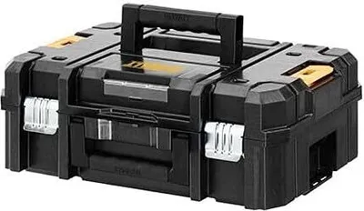 Zdjęcie produktu dla DEWALT TSTAK II Wytrzymała i kompaktowa skrzynka narzędziowa ze stopniem ochrony IP54 i piankową wkładką (pojemność 24 l)