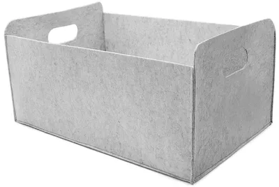 Produktbild von 2er Set stabiler XXL Filzkorb, Shopping-Bag, große Einkaufstasche mit Henkel - faltbarer Organizer - Kaminholztasche - Faltkorb - Hellgrau