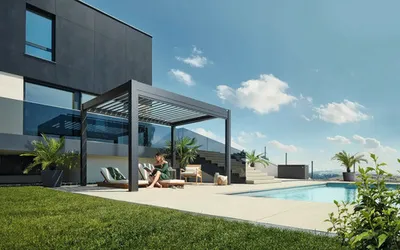 Obrázek produktu pro Pergola biohort 4x3,5 404,5 x 367,5 cm Tmavě šedá metalíza