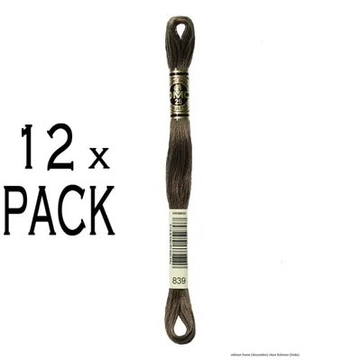 Immagine prodotto di 12x DMC Filo per ricamo Mouline Special 117mc -839, 6 fili, 8m