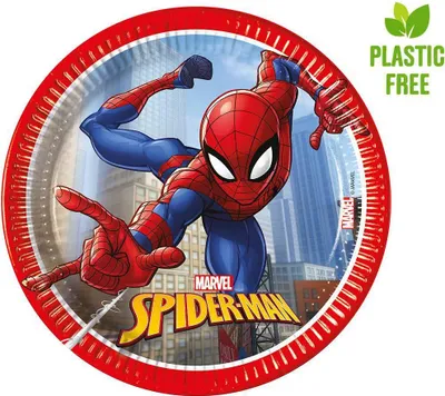 Zdjęcie produktu dla Talerzyki Spiderman - Crime Fighter 20 cm, 8 szt.