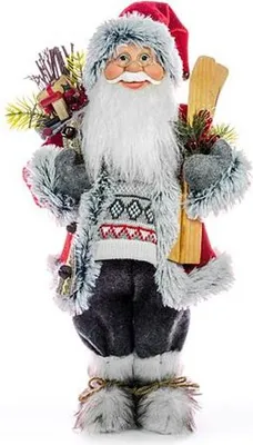 Image de MagicHome Décoration de Noël, Père Noël avec skis et bois, 60 cm