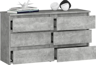 Produktbild von BDW, Kommode, 6 Schubladen, 100x57, Schrank, Sideboard, Beton